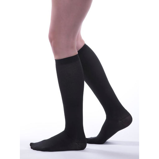 Allegro Premium Women's Ribbed Dress Socks 15-20mmHg - #247, Black