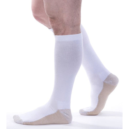 Allegro Athletic Copper Support Socks 15-20 mmHg #95, White, Men