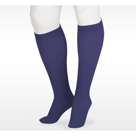 Juzo Soft Knee High 20-30 mmHg w/ Silicone Band, Navy