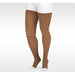 Juzo Soft Thigh High 20-30 mmHg w/ Silicone Band, Open Toe, Mocha