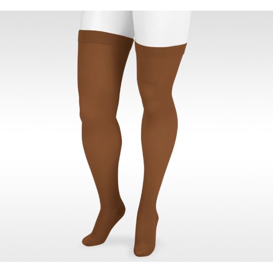 Juzo Soft Thigh High 15-20 mmHg w/ Silicone Band, Mocha