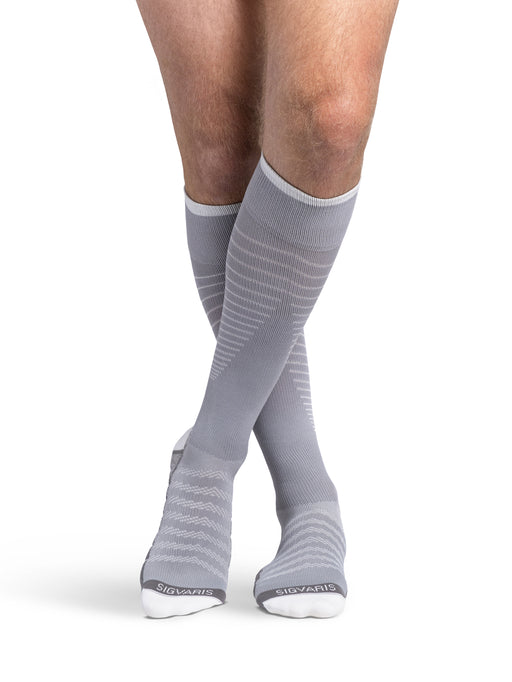 Sigvaris Motion Flow Tech Men's Knee High 20-30 mmHg, Cool Grey