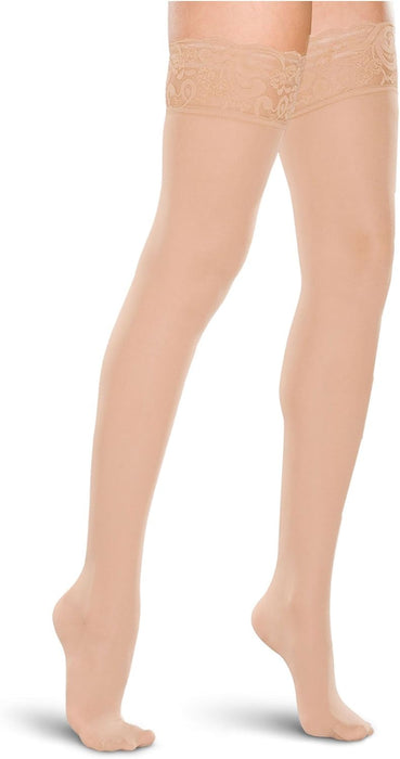 Therafirm® Sheer Women's Thigh High 20-30 mmHg w/ Lace-Top Band