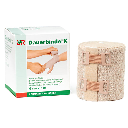 L&R Dauerbinde® K Long Stretch Bandage, 6 cm x 7 m