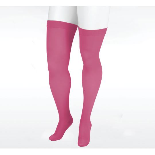 Juzo Naturally Sheer Thigh High 20-30 mmhg w/ Silicone Band, Every Rose