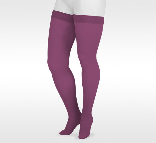 Juzo Signature Collection Thigh High w/ Silicone Band in Grape Jam