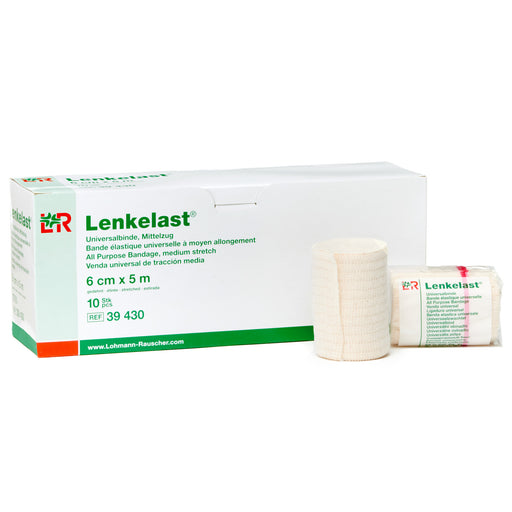 L&R Lenkelast® Medium Stretch Bandage, 6 cm x 5 m