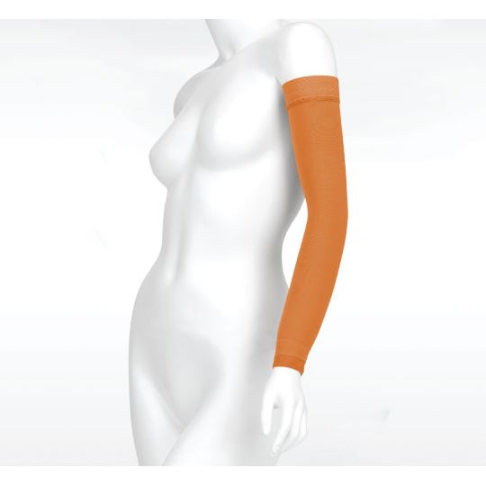 Juzo Soft MAX Armsleeve 30-40 mmHg w/ Silicone Band, Orange Moon