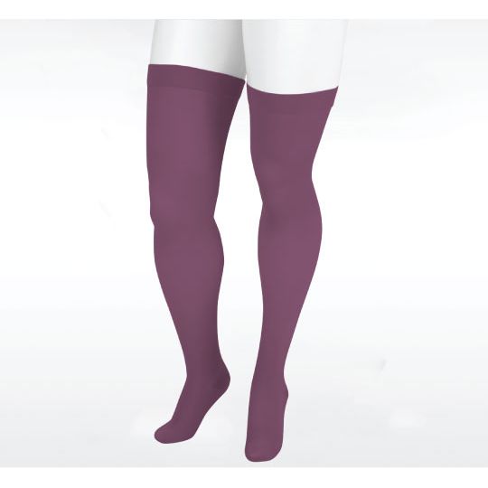 Juzo Soft Thigh High 15-20 mmHg w/ Silicone Band, Purple Rain