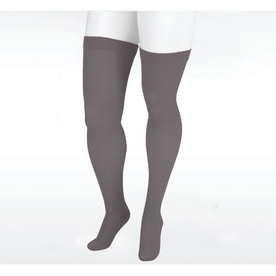 Juzo Naturally Sheer Thigh High 15-20 mmhg w/ Silicone Band, Total Eclipse