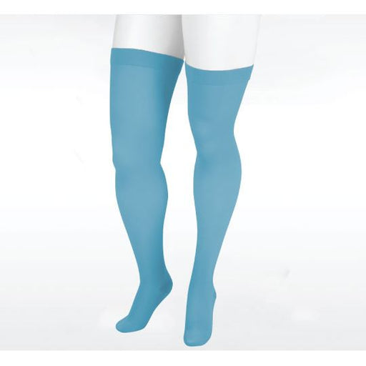 Juzo Soft Thigh High 15-20 mmHg w/ Silicone Band, Blue Bayou