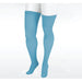 Juzo Naturally Sheer Thigh High 20-30 mmhg w/ Silicone Band, Blue Bayou