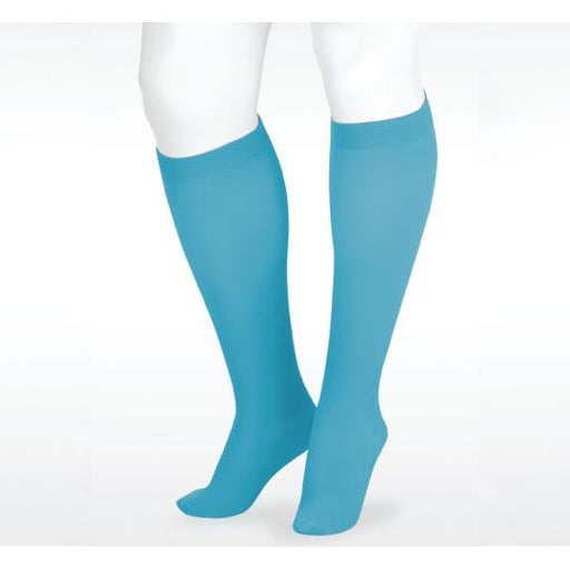 Juzo Soft Knee High 30-40 mmHg w/ Silicone Band, Blue Bayou