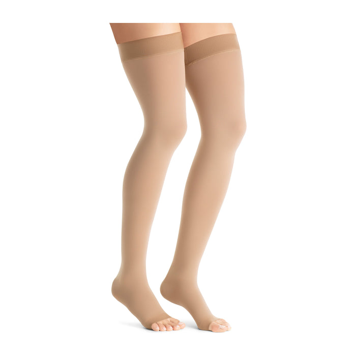 JOBST® Opaque Women's Thigh High 20-30 mmHg, Open Toe, Maternity, Caramel