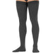 anthracite thigh-high socks on a white background
