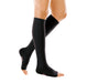 Mediven Forte Knee High, Open Toe in Black
