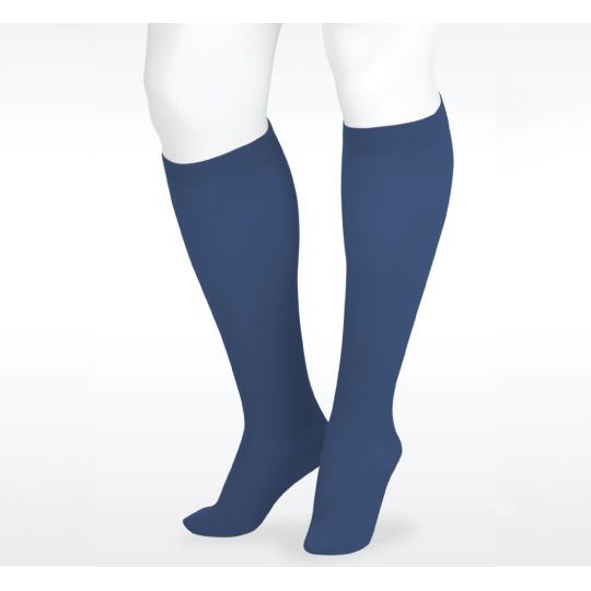 Juzo Soft Knee High 20-30 mmHg w/ Silicone Band, Soulful Blue