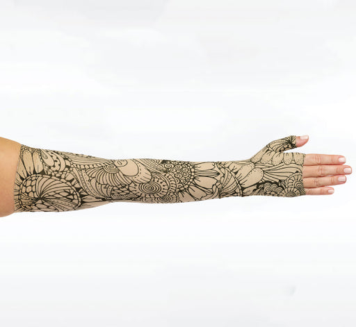 Juzo Armsleeve w/ Gauntlet in Sunflower Swirl Print