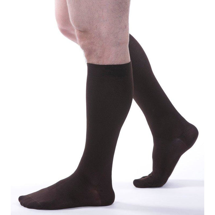 Allegro Essential Mens Ribbed Socks 20-30mmHg - #102, Brown