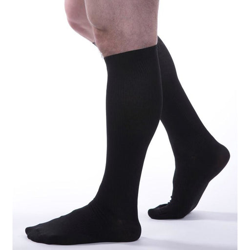 Allegro Essential Mens Ribbed Socks 15-20mmHg - #103, Black
