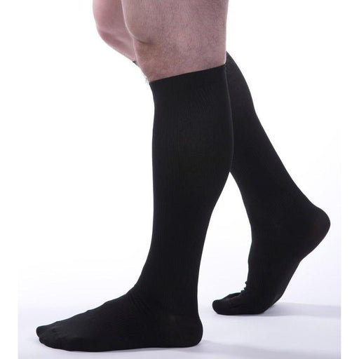 Allegro Essential Mens Ribbed Socks 15-20mmHg #103, Black