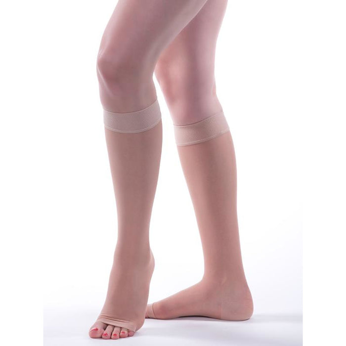 Support Plus Women's Sheer Closed Toe Wide Calf Firm Compression