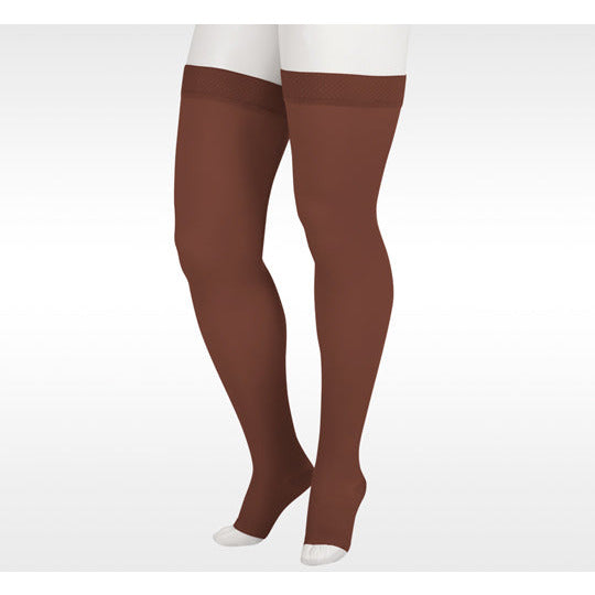 超希少 2000ss eyes closed tight’ Juzo Soft Thigh High 15-20 mmHg w/ Silicone Band, Open Toe