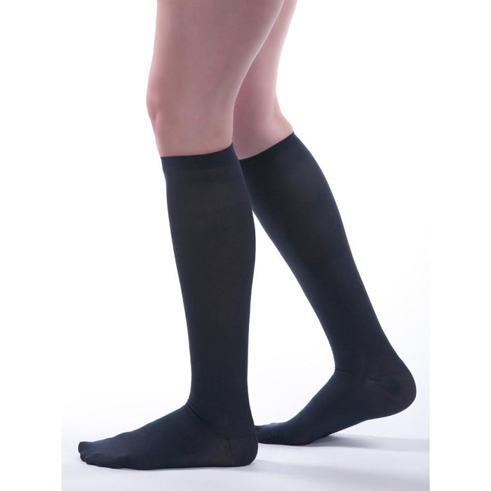 Allegro Premium Women's Ribbed Dress Socks 15-20mmHg - #247, Navy