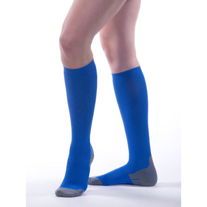 Allegro Athletic Recovery Sock 15-20mmHg - #387, Neon Blue