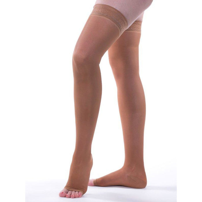 Allegro Essential Sheer OPEN TOE Thigh Highs 20-30mmHg — BrightLife Direct