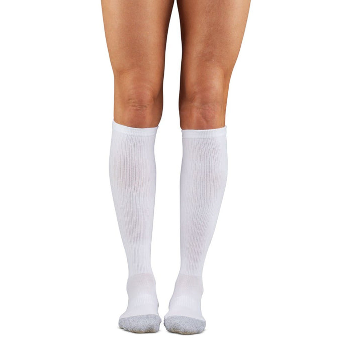 Dr. Comfort Diabetic 15-20 mmHg Knee High Support Socks, White