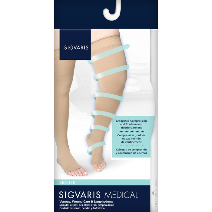 Sigvaris Secure 30-40 mmHg OPEN TOE Thigh High