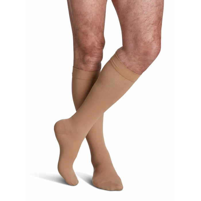 Sigvaris Opaque Men's 30-40 mmHg Knee High, Light Beige