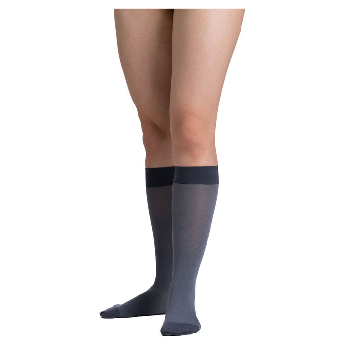 Allegro Soft Heather - Opaque Knee Highs 15-20 mmHg - #255, Charcoal, Front
