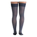 Allegro Soft - Heather Opaque Microfiber Thigh Highs 15-20 mmHg - #265, Charcoal, Back