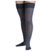 Allegro Soft - Heather Opaque Microfiber Thigh Highs 15-20 mmHg - #265, Charcoal, Front