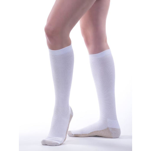Allegro Athletic Copper Support Socks 15-20 mmHg #95, White, Women