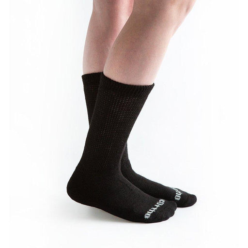 Doc Ortho Ultra Soft Loose Fit Diabetic Crew Socks - 3 Pairs, Black