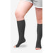 Solaris ExoSheer™ Knee High 15-20 mmHg, Open Toe, Black