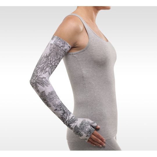 Juzo Soft Armsleeve w/ Silicone, Floral Gray