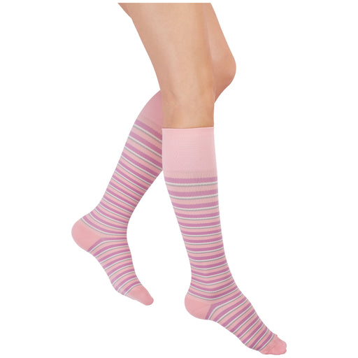 Rejuva® Stripe Knee High 15-20 mmHg, Pink/Purple