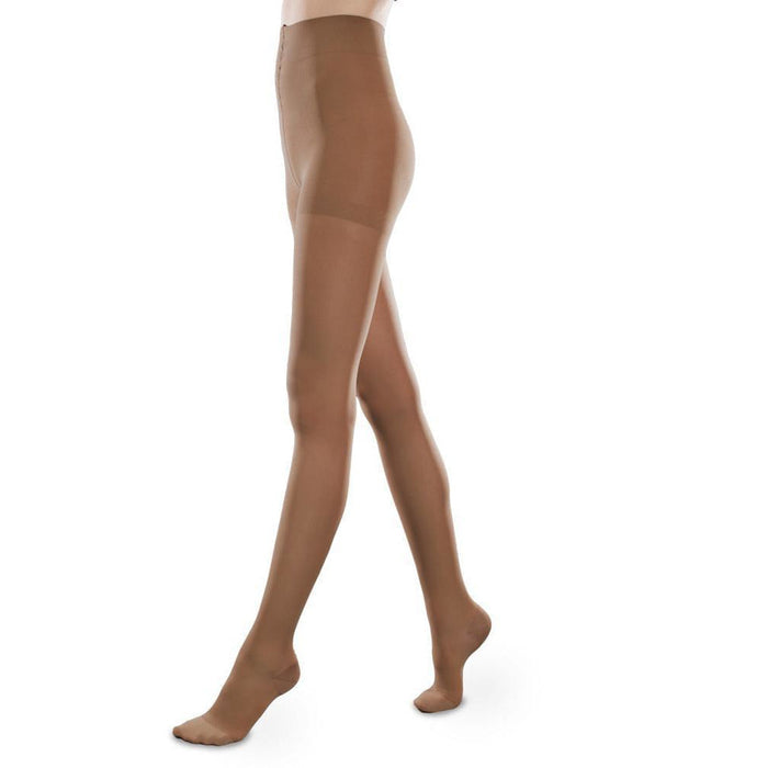 Therafirm Women's Sheer Support Pantyhose - 15-20mmHg Mild Compression, Black, Medium, Made In USA