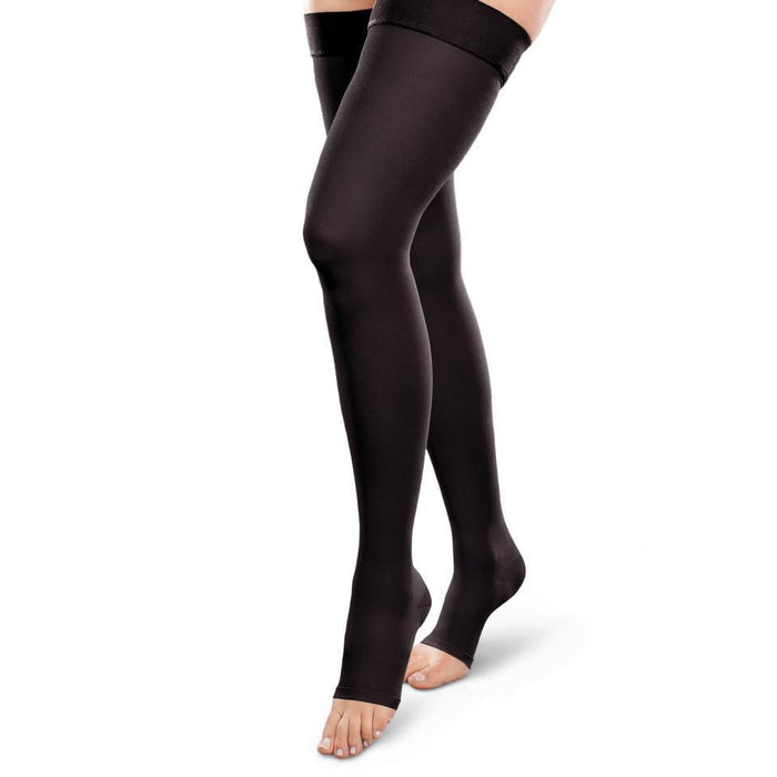 EASE Opaque Open Toe Compression Thigh High 15-20 mmHg