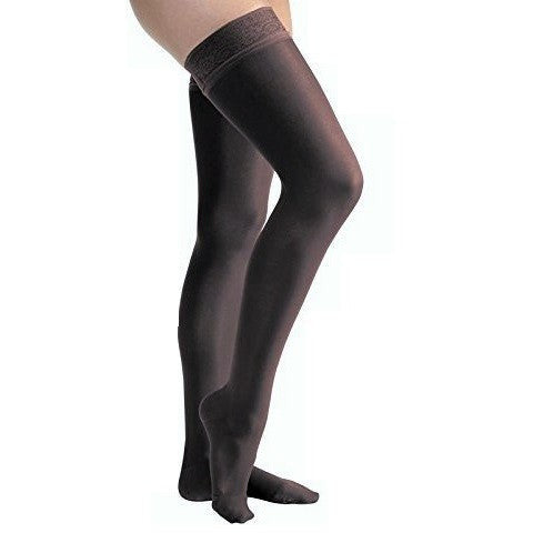 Medias De Silicona Con Encaje Hasta El Muslo - Talla única, Color Negro, Transparentes - Para Mujeres Y Niñas, Ideales Para Fiestas Y Looks Sensuales