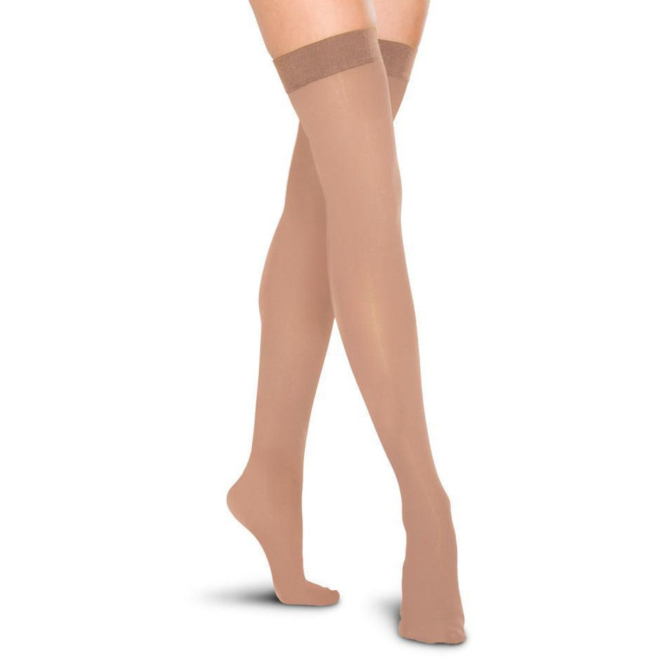 Therafirm Thigh High Compression Stockings - 15-20mmHg, Silicone Dot Band, Black, Size XL, Mild Support - View #9