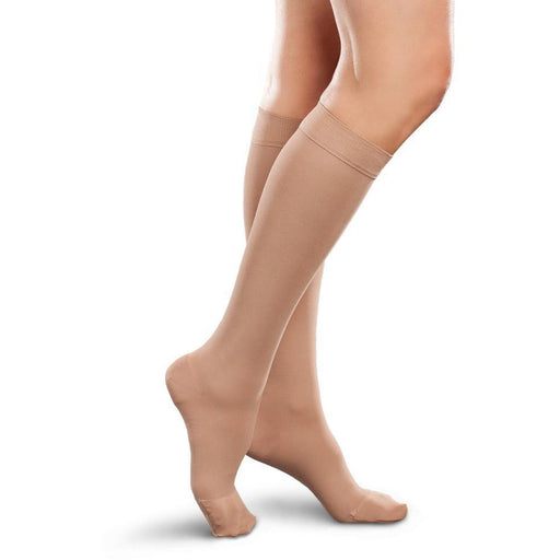 Therafirm Ease Opaque Women's 15-20 mmHg Knee High, Sand