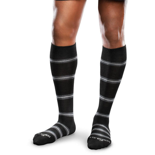 Core-Spun Patterned 15-20 mmHg Knee High Compression Socks, Merger