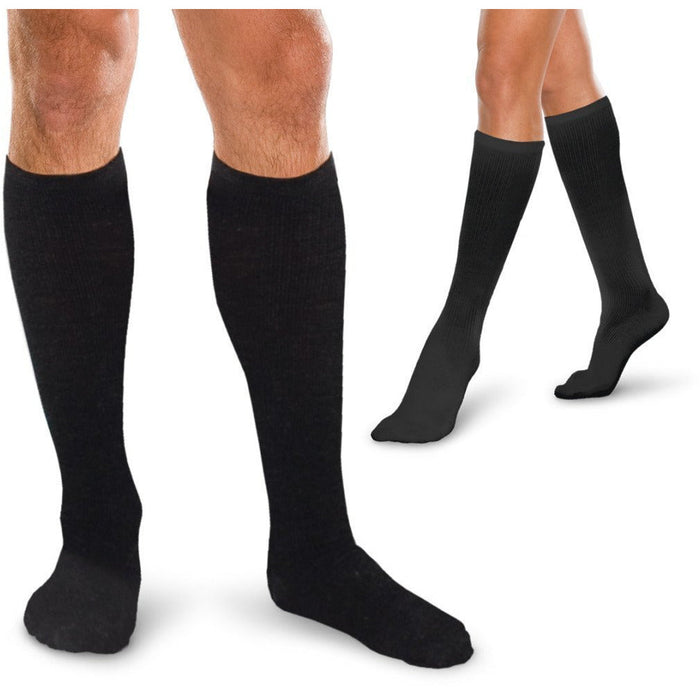 Core-Spun 10-15 mmHg Knee High Compression Socks, Black