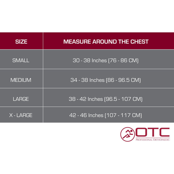 OTC Angora Shoulder Warmer, Size Chart