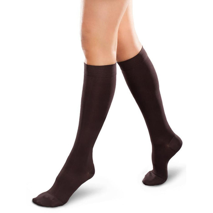 Therafirm Ease Opaque Women's 20-30mmHg Knee High, Cocoa